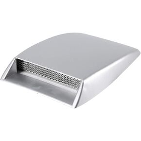 Acouto Hood Scoop for Car Universal Car Decorative Air Flow Intake Scoop Bonnet Vent Sticker Cover Mini Hood Decorative Intake Scoop Fake Hood Scoop(Silver)