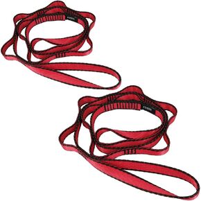 FOSER 2pcs Daisy Chains, Yoga Hammock Extension Strap, 23KN Adjustable Nylon Climbing Sling Fitness Pilates and Exercise Extend Strap