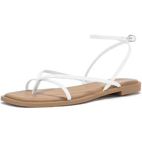 صندل نسائي مسطح من FITORY مزود بإبزيم إغلاق قابل للتعديل لفصل الصيف مقاس 6-11 in Kuwait