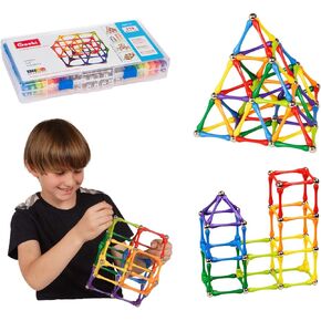 Goobi 110 Pcs Magnetic Building Sticks Blocks Toys Magnet Construction Set Tiles Toy Montessori STEM Educational Toys for Ages 3 4 5 6 7 8 Kids Boys Girls Adults with Storage Box and Instruction Guide