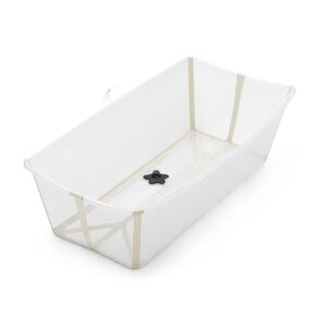 Stokke Flexi Bath X-Large, Sandy Beige - Spacious Foldable Baby Bathtub - Lightweight & Easy to Store - Convenient to Use at Home or Traveling - Best for Ages 0-6