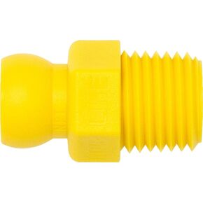 Loc-Line Acid Resistant Coolant Hose Component, Yellow Polyester, Connector, 1/4" Hose ID, 1/4" NPT (Pack of 4)