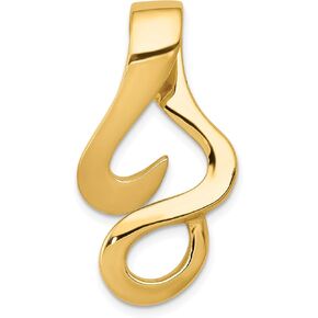 Avariah 14k Yellow Gold Fits up to 10mm Reg and Fancy Reversible Omega Slide - 33mm