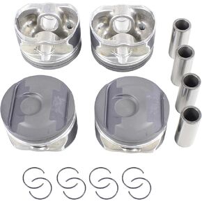 DNJ P348 Piston Set/For 13-15 Buick, Cadillac, Chevrolet/Regal, ATS, CTS, Malibu/ 2.0L/ L4/ DOHC/Turbocharged