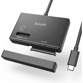 M.2 NVMe SATA HDD Enclosure - USB 3.2 Gen 2 PCle 10Gbps Hard Drive Reader Supports SSD Trim Instructions and UASP Acceleration for Faster Reading and Writing Speeds for M.2 NVMe/SSD/SATA