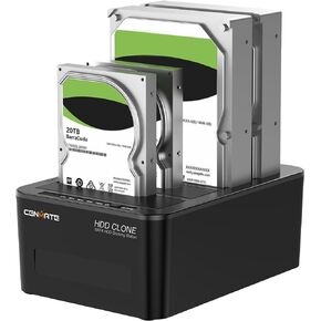 CENMATE 4 Bay Hard Drive Docking Station with Offline Clone, USB 3.0 to SATA I/II/III Hard Drive Reader for 2.5/3.5 Inch HDD/SSD(Supports 20TB*4, Up to 6Gbps Under UASP)