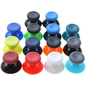 2 x 3D Analog Thumb Sticks Grip Joystick Cap for Xbox One ThumbSticks Cover for Xbox Series X S Controller, for Xbox One Slim Elite 3D Analog Thumb Sticks Grip (White)