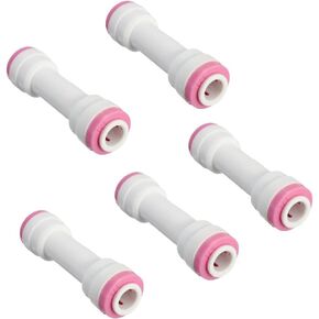 PureSec Water Check Valve 1/4" RO Tubing O.D.Use Push to Connect RO Fittings Plastic backflow preventer for Reverse Osmosis System(Pack of 5)