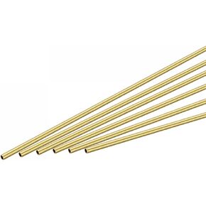uxcell Brass Round Tube 1.2mm OD 0.2mm Wall Thickness 300mm Length Pipe Tubing 6 Pcs