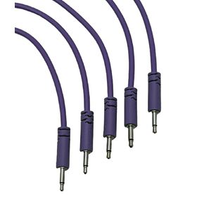Starving Students Music Supplies Luigis Modular Supply Spaghetti Eurorack Patch Cables - Package of 5 Purple Cables, 24 (60 cm)