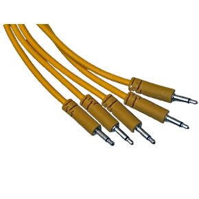 Starving Students Music Supplies Luigi's Modular Supply Spaghetti Eurorack Patch Cables - Package of 5 Gold/Orange Cables, 6" (15 cm) in Kuwait