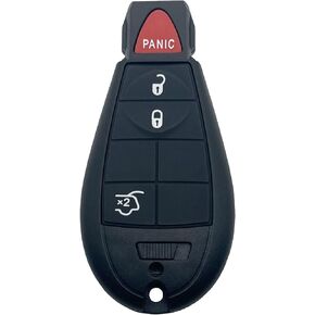 Replacement Key Fob Cover Shell Case Fits for Jeep Grand Cherokee 2008-2013 for Jeep Commander 2008 2009 2010 (4 Buttons)