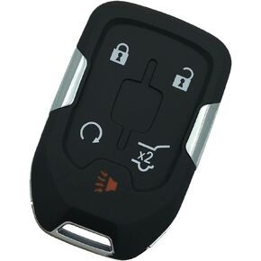 Replacement Key Fob Shell Case for 2019-2022 Chevy Silverado and GMC Sierra 1500 2500HD 3500HD Keyless Entry Remote Car Key Fob Cover Casing with Uncut Blade Blank and Screwdriver (5 Button-Style A)