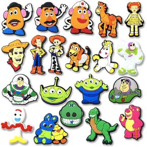 20 قطعة من حليات تزيين الأحذية الكرتونية لسدادات التمساح، إكسسوارات ساحرة كرتونية لطيفة لصالح حفلات الأطفال in Kuwait