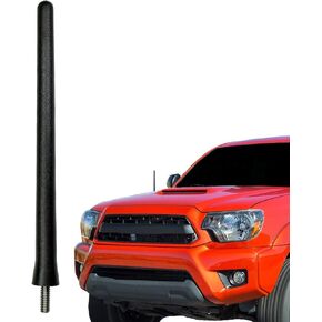 AntennaMastsRus - Short Rubber Antenna fits Toyota Tacoma (1995-2015) - USA Stainless Steel Threading - The Original Replacement 6 3/4 Inch Accessories - Car Wash Proof - Internal Copper Coil