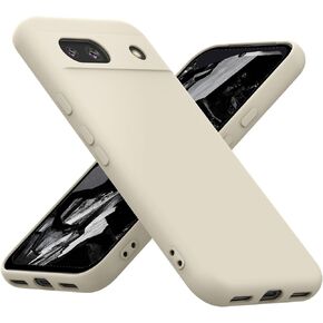 for Google Pixel 8a Case (2024) TPU Silicone Phone Case with Camera Protection Soft Interior Slim Fit Flexible Back Cover for Pixel 8a - Beige