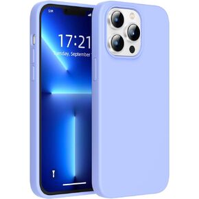 JOOSKO for iPhone 13 pro Case, Premium Liquid Silicone, Drop-Proof Full Body Protective Case, [Soft Anti-Scratch Microfibre Lining], 6.1 Inch Ultra Slim Shockproof Phone Case. (Lavender Purple)