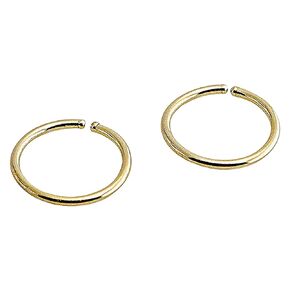 5.3mm 14K Gold Filled Handmade Septum Huggie Piercing Cartilage Nose Tragus Endless Hoops (5.3mm | 24 GA, 14K Yellow Gold Filled)