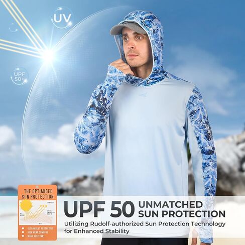 KastKing Mystic Mountain Hoodie UPF 50 Fishing Hiking Shirt for Men and Women, Moisture-Wicking, Quick-Dry Cooling Shirt in Saudi Arabia