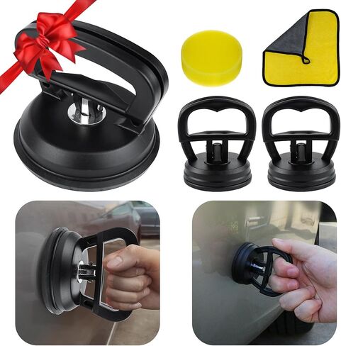 FILBA Car Dent Puller Suction Cup Holder Dent Repair Kit Quick Car Dent Remover Tool for Paintless Car Body Dent, Lifting and Heavy Objects Moving, SUV & Cars Universal - 5 Pack (Black) in Kuwait