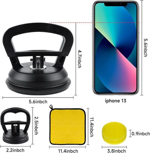 FILBA Car Dent Puller Suction Cup Holder Dent Repair Kit Quick Car Dent Remover Tool for Paintless Car Body Dent, Lifting and Heavy Objects Moving, SUV & Cars Universal - 5 Pack (Black) in Kuwait