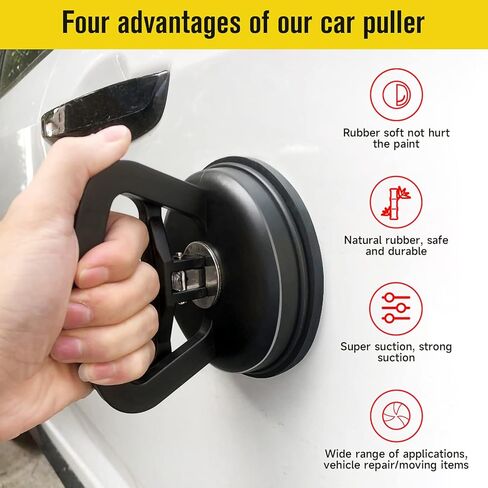 FILBA Car Dent Puller Suction Cup Holder Dent Repair Kit Quick Car Dent Remover Tool for Paintless Car Body Dent, Lifting and Heavy Objects Moving, SUV & Cars Universal - 5 Pack (Black) in Kuwait