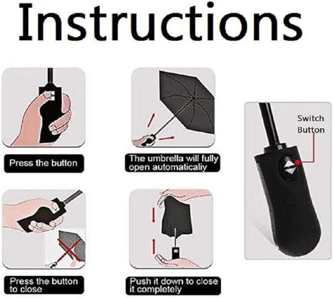 مظلة أوتوماتيكية من الدانتيل باللون الأسود للنساء من zmgmsmh مع حماية من الأشعة فوق البنفسجية، مقاس 40 بوصة in Kuwait