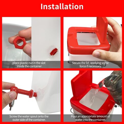 Achicklead (32oz) زجاجة مياه بفوهة نحاسية صغيرة مضادة للعض، قفص معلق أوتوماتيكي صغير لوعاء طعام الحيوانات الأليفة موزع زجاجة مياه للأرنب الهامستر خنزير غينيا شينشيلا ماوس، خالٍ من مادة BPA in Kuwait