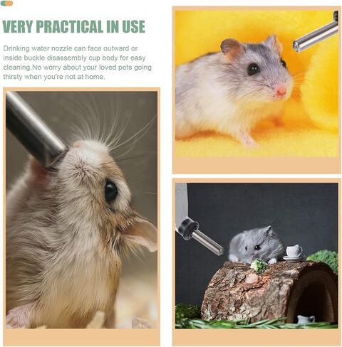 Auto Feeder 4 Pieces Hamster Water Bottles, 60ml Hanging Water Dispenser, Water Feeder Bottle, Small Animal Drinking Water Bottle for Hamsters, Mice, Guinea Pig, Rats Chinchilla Water Bottle in Saudi Arabia