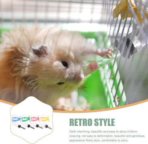 Auto Feeder 4 Pieces Hamster Water Bottles, 60ml Hanging Water Dispenser, Water Feeder Bottle, Small Animal Drinking Water Bottle for Hamsters, Mice, Guinea Pig, Rats Chinchilla Water Bottle in Saudi Arabia