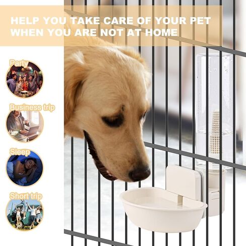 Hanging Automatic Food Water Dispenser,Gravity Pet Feeder Water Dispenser Set,Cage Cat Water Dispenser,Food Bowl for Bunny Guinea Pig Ferret Water Dispenser (Small Bowl Size) in Saudi Arabia