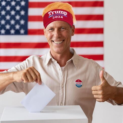 قبعة Gagift World Trump Hat، قبعة دونالد ترامب المضحكة 2024 MAGA مع قبعة بيسبول قابلة للتعديل للشعر للبالغين باللون الأحمر in Kuwait