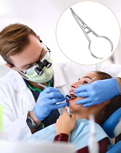 QWORK Dental Orthodontic Separator Plier - 2 Pack Ergonomic Dental Tool Separator Placer Pliers with Contoured Tips, Medical Grade Stainless Steel Separator Pliers, for Quick & Easy Dental Procedures in Saudi Arabia
