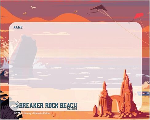 بطاقات اسم الشاطئ Lifeway Kids VBS 2024 Breaker Rock مع حبل قصير (عبوة من 20 قطعة) in Kuwait