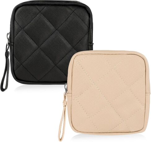 Lusofie 2Pack Sanitary Napkin Storage Bag Period Bag Feminine Menstrual Pad Tampon Holder for Purse Portable First Period Pouch for Girls Women in Saudi Arabia