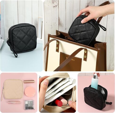 Lusofie 2Pack Sanitary Napkin Storage Bag Period Bag Feminine Menstrual Pad Tampon Holder for Purse Portable First Period Pouch for Girls Women in Saudi Arabia