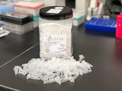 SciStar 1.5ml Microcentrifuge Tubes – sterile – pre-Closed! – with snap Cap: 1.5ml, RNase/DNase Free, Polypropylene Tubes, Container of 300 in Saudi Arabia