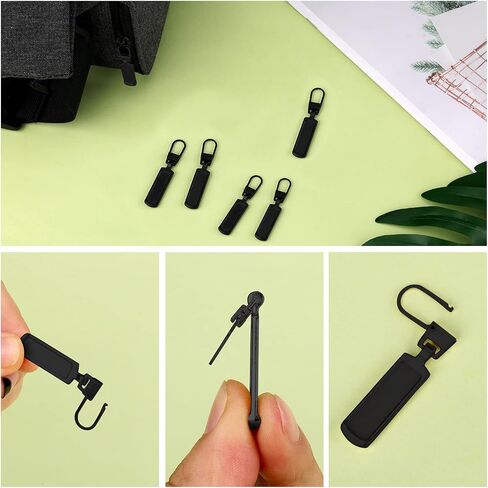 TOYMIS 6pcs Zipper Pull Replacement, Zipper Pulls Detachable Metal Zipper Pull Repair Kit for Clothes Jacket Pants Jeans Luggage Suitcase Purse Handbag (Gold) in Saudi Arabia
