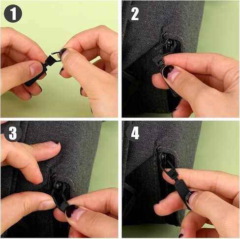 TOYMIS 6pcs Zipper Pull Replacement, Zipper Pulls Detachable Metal Zipper Pull Repair Kit for Clothes Jacket Pants Jeans Luggage Suitcase Purse Handbag (Gold) in Saudi Arabia