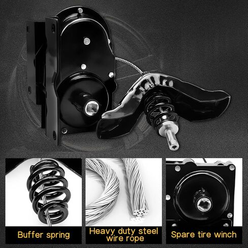 Fexhull 924-527 Spare Tire Hoist Assembly Tire Winch Carrier Fit for Fort E-150 E-250 E-350 E-450 E-550 | Fit forFord Econoline | Replaces# 924527 1C1Z1A131-AA in Saudi Arabia