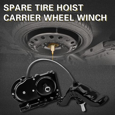Fexhull 924-527 Spare Tire Hoist Assembly Tire Winch Carrier Fit for Fort E-150 E-250 E-350 E-450 E-550 | Fit forFord Econoline | Replaces# 924527 1C1Z1A131-AA in Saudi Arabia