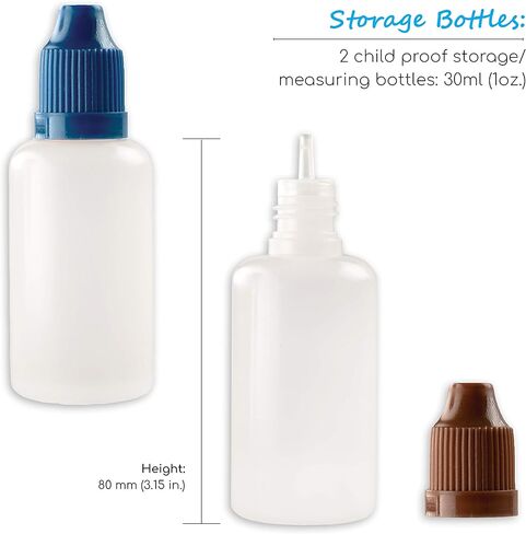 مجموعة إبر ذات طرف حاد لحقنة يدوية مجانية - (10 محاقن، 10 إبر، 10 أغطية وزجاجتي تخزين) - لإعادة تعبئة وقياس السوائل أو أداة وضع الزيت أو الغراء in Kuwait