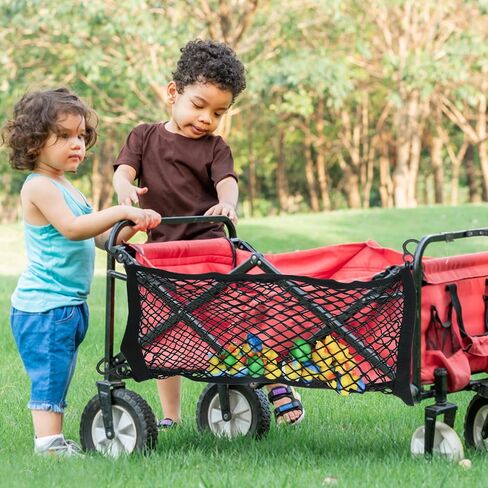 2pcs Stroller Wagon Cargo Net, Heavy Duty Stroller Cargo Net Stretchable Stroller Cargo Net Bag for Large Capacity for Wonderfold Wagon W Series Wagon Accessories (Black) in Saudi Arabia
