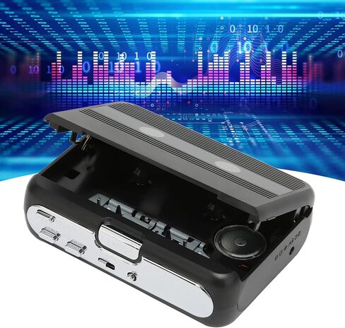 Dpofirs Portable Cassette Player, Audio Music Cassette Tape to Digital Converter Player, Walkman Cassette Player with Bluetooth 5.0, 3.5mm Earphone Jack Tape Player Recorder Supports FM in Saudi Arabia