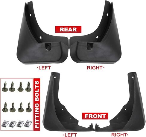 A-Premium Set of 4PCS Mud Flaps Splash Guards Mudguards Mudflaps with Hardware Kits Accessory Compatible with Cadillac XT4 2019-2020, Sport Utility 4-Door, Front and Rear (Driver & Passenger Sides) in Saudi Arabia