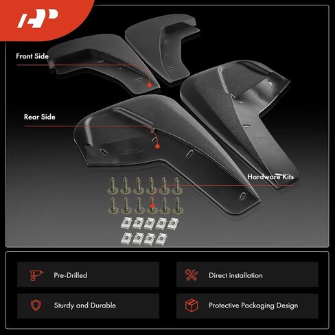 A-Premium Set of 4PCS Mud Flaps Splash Guards Mudguards Mudflaps with Hardware Kits Accessory Compatible with Cadillac XT4 2019-2020, Sport Utility 4-Door, Front and Rear (Driver & Passenger Sides) in Saudi Arabia
