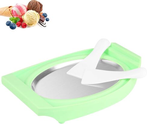 FROUXOUL Instant Ice Cream Maker Pan,Ideal for Fried Fruit Ice Cream Or Frozen Yogurt Sorbet Gelato Rolled Ice Cream,Homemade mini Ice Cream Plate for Kids in Saudi Arabia