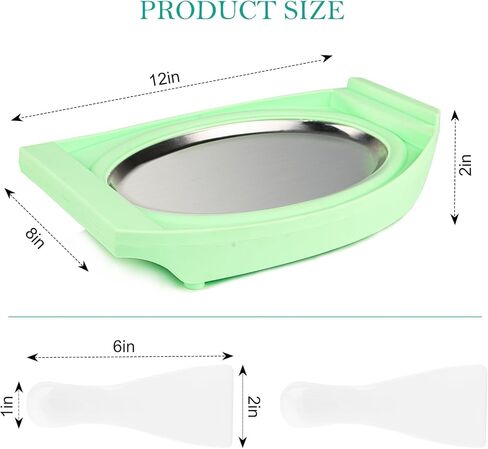 FROUXOUL Instant Ice Cream Maker Pan,Ideal for Fried Fruit Ice Cream Or Frozen Yogurt Sorbet Gelato Rolled Ice Cream,Homemade mini Ice Cream Plate for Kids in Saudi Arabia