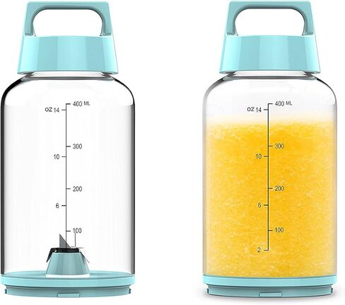 Travel Bottle for PopBabies Smoothie Blender, this blue bottle is compatible with new version in Saudi Arabia