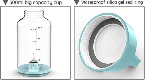 Travel Bottle for PopBabies Smoothie Blender, this blue bottle is compatible with new version in Saudi Arabia